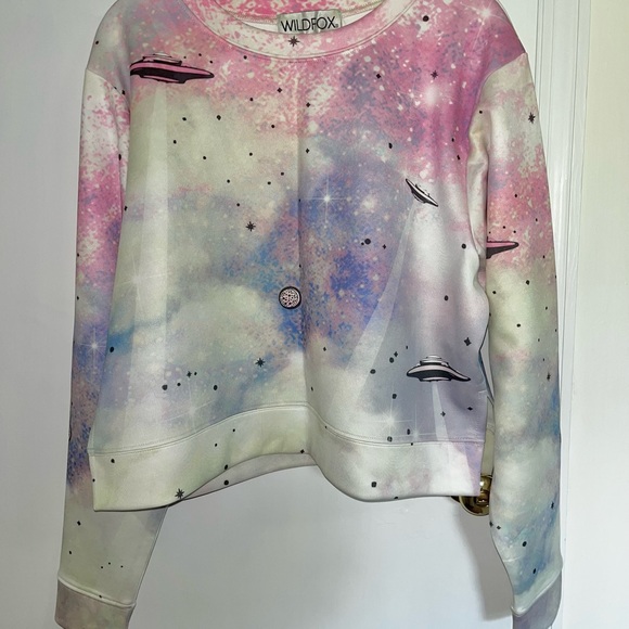 Wildfox Space Cadet Pop Art Pullover Sweater - Picture 4 of 6